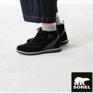 Sorel Ankle Booties size 8.5 Black & Gray